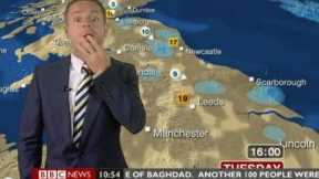 BBC Weatherman Finger Fail