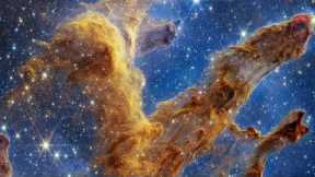 NIR view of Pillars of Creation captured by NASA's James Webb Telescope's@Science Dawn