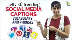 Trending Social Media Vocabulary & Phrases For Captions In English | Learn English Through Hindi