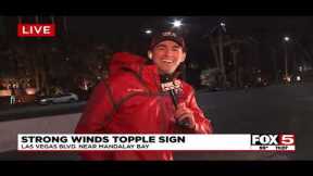High winds topple FOX5 reporter during live weather report in Las Vegas