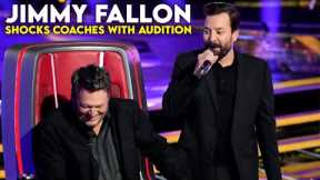 Superstars prank The Voice Coaches SHOCKED by Audition from Jimmy Fallon Celebrity reaction