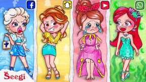 If Social Media Trends Were PRINCESS | Stop Motion Paper | Seegi Channel