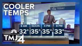 Temps in the 30s Thursday; Friday snow trending South