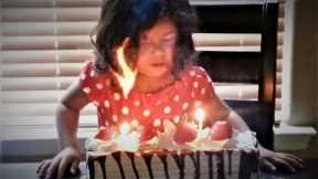 Kids Blowing out Birthday Candles Gone Wrong Funny Fails