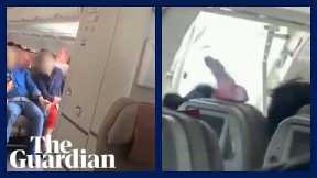 Social media footage shows plane door opening mid-flight before landing in South Korea