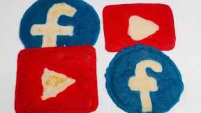 How to make Social Media Pancake Art - youtube, Facebook