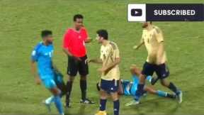 India vs Kuwait football fight |  saff cup