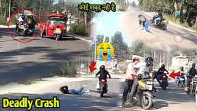 Live Couple Accident | Dangerous Accident |Bike Crash Record in my camera | #trending #crash