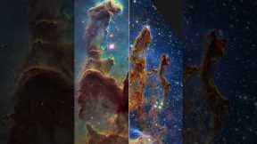 Hubble Space Telescope vs James Webb Telescope #scicomm #nasa #science #jwst #hubble #shorts