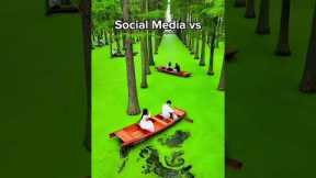 Social Media Expectations vs Reality 😂 #travel #explore #nature #fyp #shorts #adventure