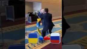 Viral video of Ukraine and Russian Officials Fighting in Turkey'