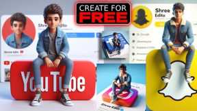 Social media 3D trending ai images creator | FREE FREE...! | bing ai