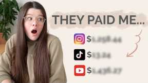 How Much Social Media Platforms Paid Me to Post (Reels Play, TikTok Creator Fund, YouTube Ads)