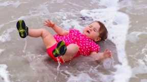 Try Not To Laugh - Funniest Babies on the Beach | Pew Baby