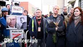 Yulia Navalnaya joins ‘Noon against Putin’ protest against sham election