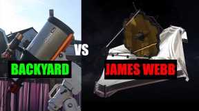 James Webb (JWST) vs. Backyard Telescope! #shorts