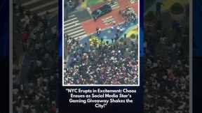 NYC Erupts in Excitement:Chaos Ensues as Social Media Star's Gaming Giveaway Shakes the City!#viral