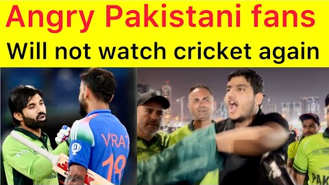 India win 🔴 Angry Pakistani fans reaction after lost in Dubai