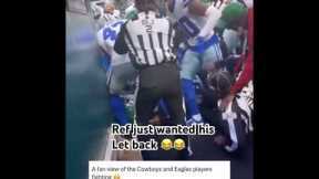 Fight breaks out eagles vs cowboys & refs get the worst of it #nfl #espn #sportstalk #trending