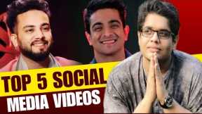 Top 5 Social Media Trending Videos | Tanmay Bhatt | Ranveer Allahbadia | Elvish Yadav