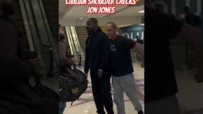 UFC Champion Jon Jones gets Shoulder Checked 😲 #mma #shorts #viral #sports #fight #trending