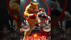 The White Cat Didn’t Deserve This Ending.. #cat #boxing #shorts