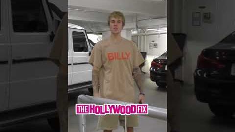 Justin Bieber Is Not In The Mood To Deal With Paparazzi While Arriving At His Office In Bev. Hills