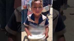 Heartbreaking: Child weeps from hunger while waiting in Gaza soup kitchen line