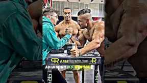 Akimbo took the place of a bodybuilder🔥😱 #armwrestling#trending#armwrestling#shorts