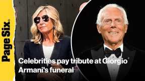 Celebrities pay tribute at Giorgio Armani's funeral