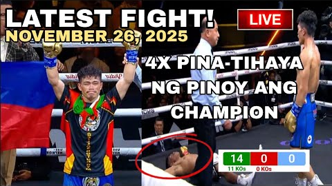 LATEST FIGHT! November 26, 2025 l PINOY 4x pinatihaya ang undefeated WBA Asia champion