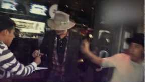 OMG  Johnny Depp falling down on the Walk of Fame