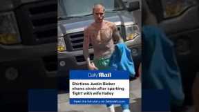 Justin Bieber shows strain after sparking 'fight' with wife Hailey