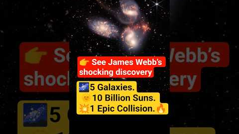 🔭 “5 Galaxies COLLIDE! James Webb Captures Rare Cosmic Crash 🌌 | Space news | cosmos | news #shorts