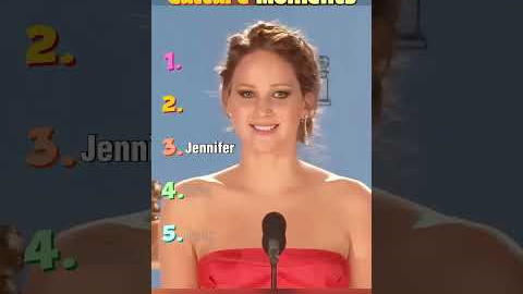 Iconic Pop Culture Moments #funny #shortvideos #celebrity #jenniferlawrence #shorts