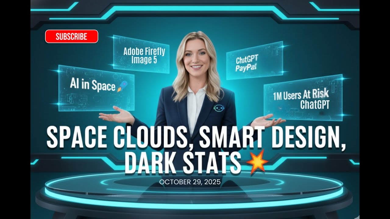 Hot AI News 29 Oct 2025 |  Space Clouds | Smart Designs | ChatGPT’s Dark Truth |  @SimplaBotsNews