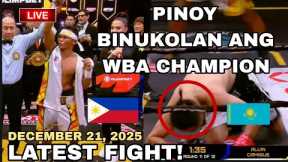 LATEST FIGHT! December 21, 2025 l Pinoy binukolan ang WBA champion in Kazakhstan
