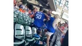 Fight breaks out between Astros fan and Dodgers fan at Minute Maid Park