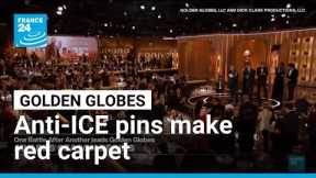 Anti-ICE pins worn by celebrities at Golden Globes ceremony • FRANCE 24 English
