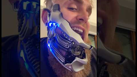 Jake Paul New Cyber Robotic Jaw!? 😰 #jakepaul #funny #viral  #boxing