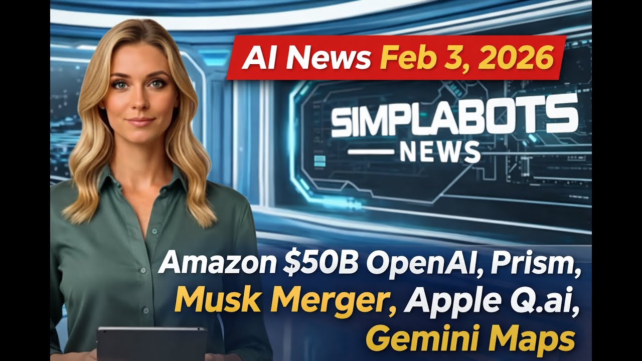 AI News, Feb 3 2026: Amazon $50B OpenAI, Prism, ServiceNow, Musk Merger, Apple Q.ai, Gemini Maps