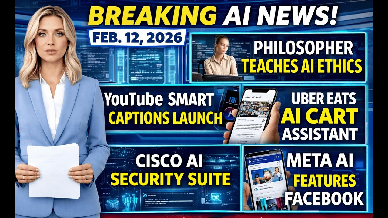AI News, Feb. 12, 2026 | Anthropic Ethics Hire, YT Captions, Uber Eats AI, Cisco Security, Meta AI