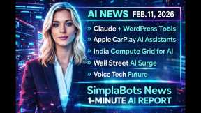 AI News, Feb. 11, 2026 | Claude + WP, CarPlay AI, India Grid, Wall Street Surge, Voice Tech
