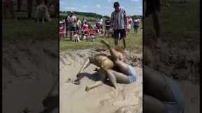 girls fight in mud part 75 #wwe #mma #shorts   #viral #trending #sports #news