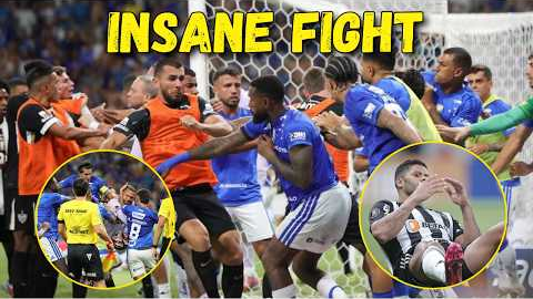 THE BIGGEST MASS BRAWL IN BRAZILIAN FOOTBALL HAPPENED TODAY! WHAT A CRAZY SCENE!