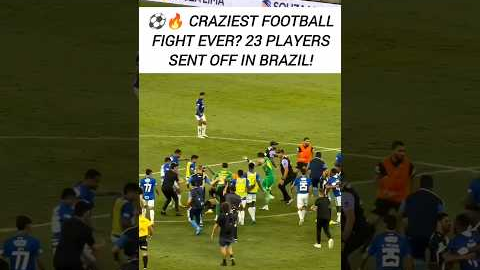 23 RED CARDS in ONE MATCH! 😱🟥 Cruzeiro vs Atletico Mineiro MASS BRAWL ⚽🔥 #shorts #football #viral