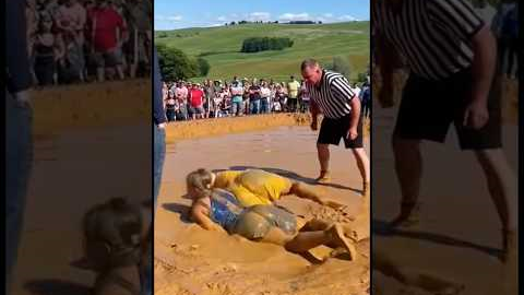 girls fight in mud part 117 #wwe #mma #shorts #viral #trending #sports #news #wrestling