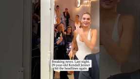 Breaking news. Last night,29-year-old Kendall Jennerhit the headlines again.