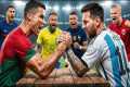 Messi vs Ronaldo Arm Wrestling - From 
