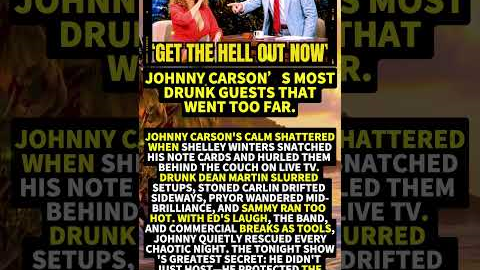 Johnny Carson’s Most DRUNK Guests That Went Too Far. #shorts #viral